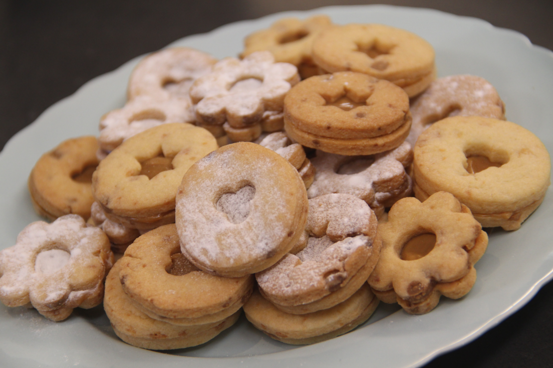 Zandkoekjes met chocolade en karamel van Danna