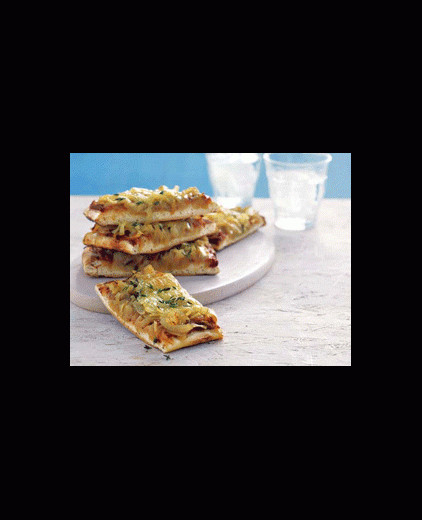 Zoete uienpizza