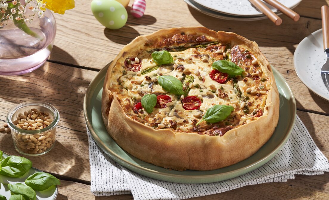 Lente quiche met asperges en ricotta