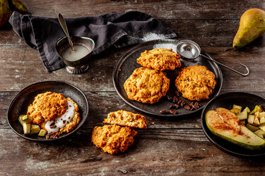 Glutenvrije scones met peer