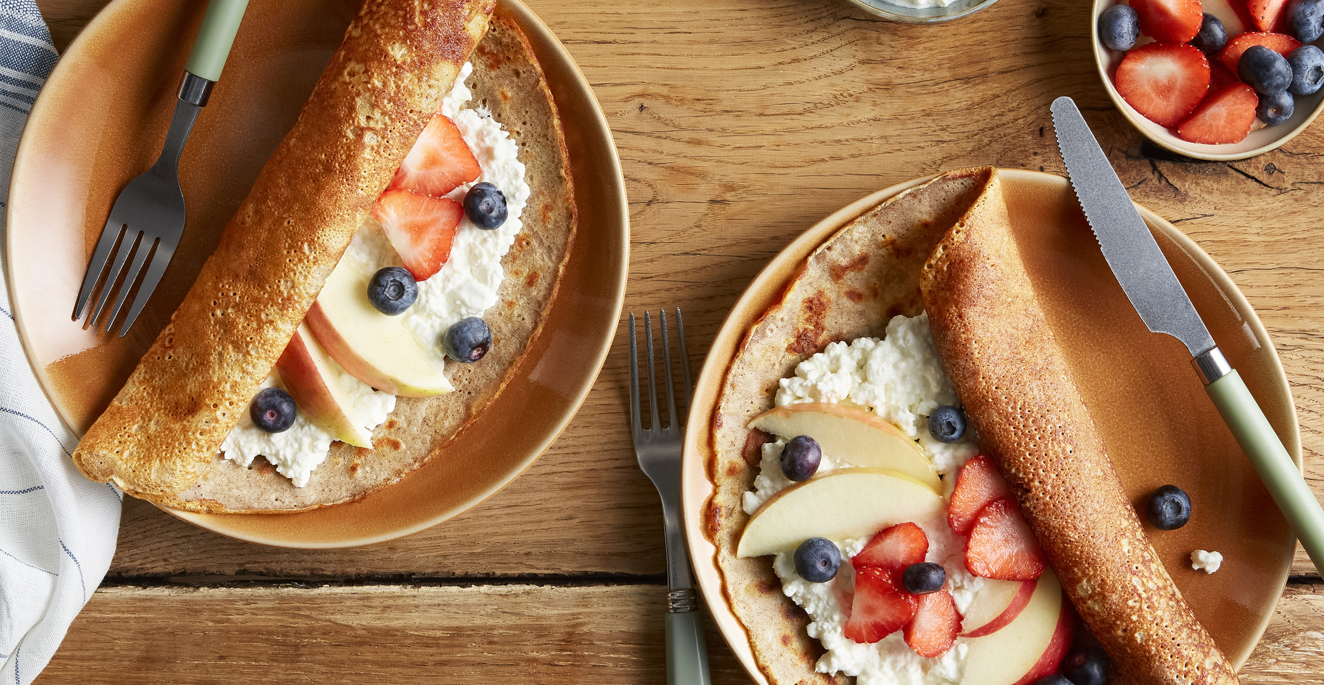 Proteïne pannenkoeken met vers fruit