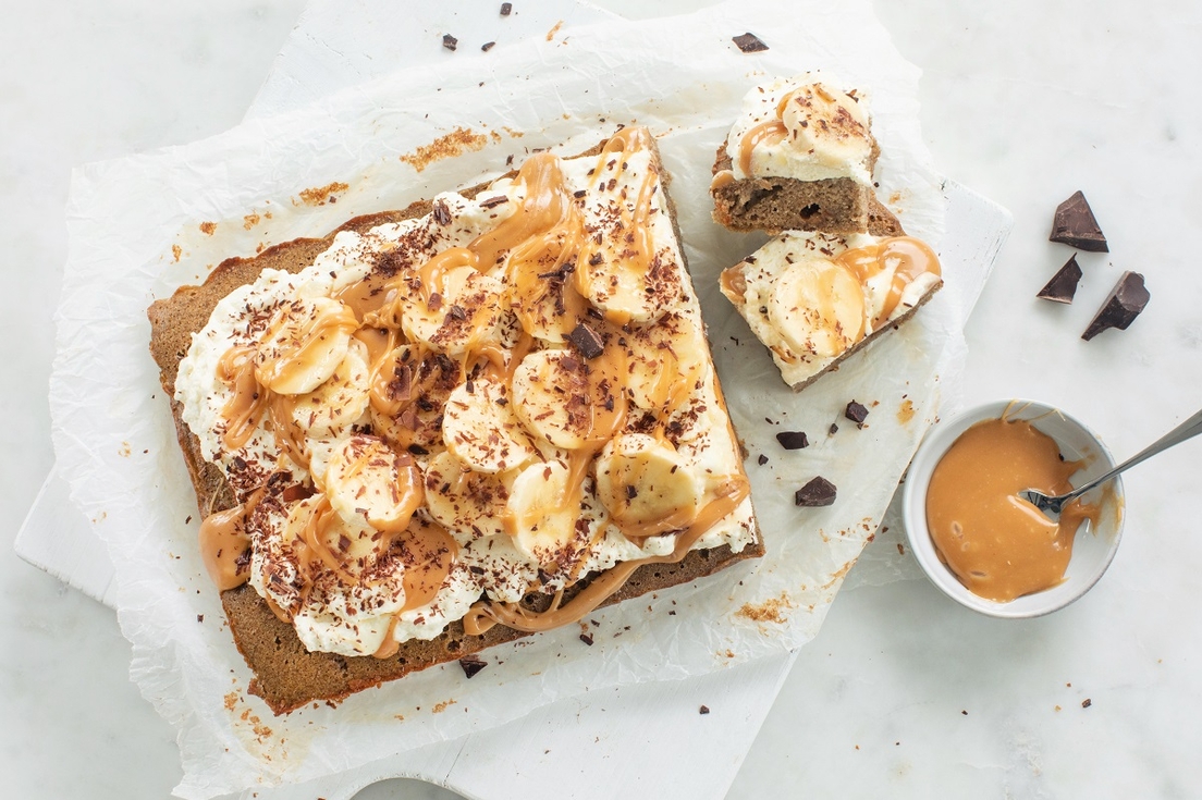 Banoffee cake met chocolade