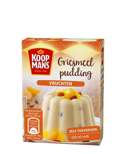 Griesmeelpudding Vruchten