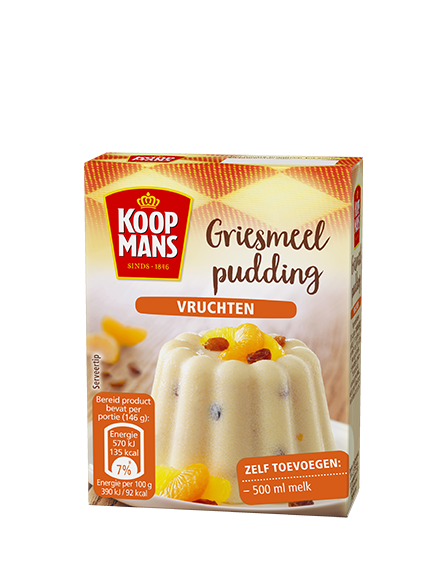 Griesmeelpudding Vruchten