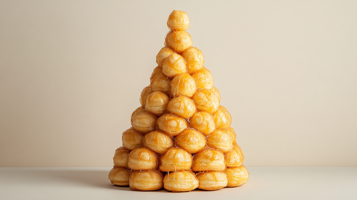 Feestelijke soesjestaart met karamel