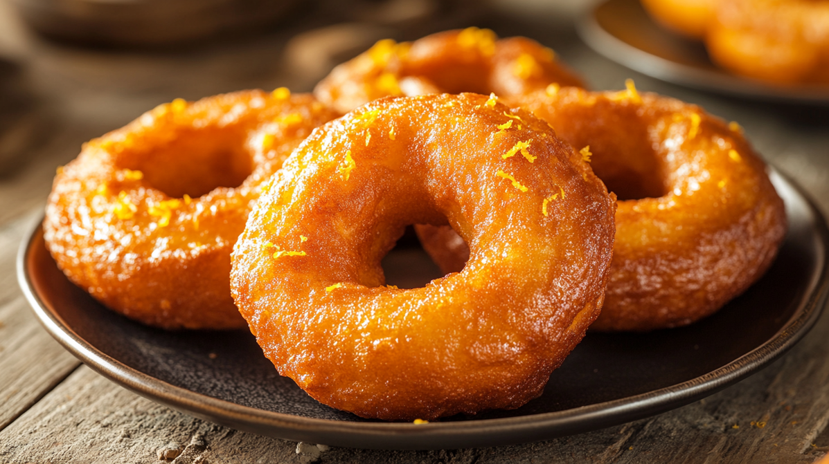 Sinaasappelbeignets met honingsiroop