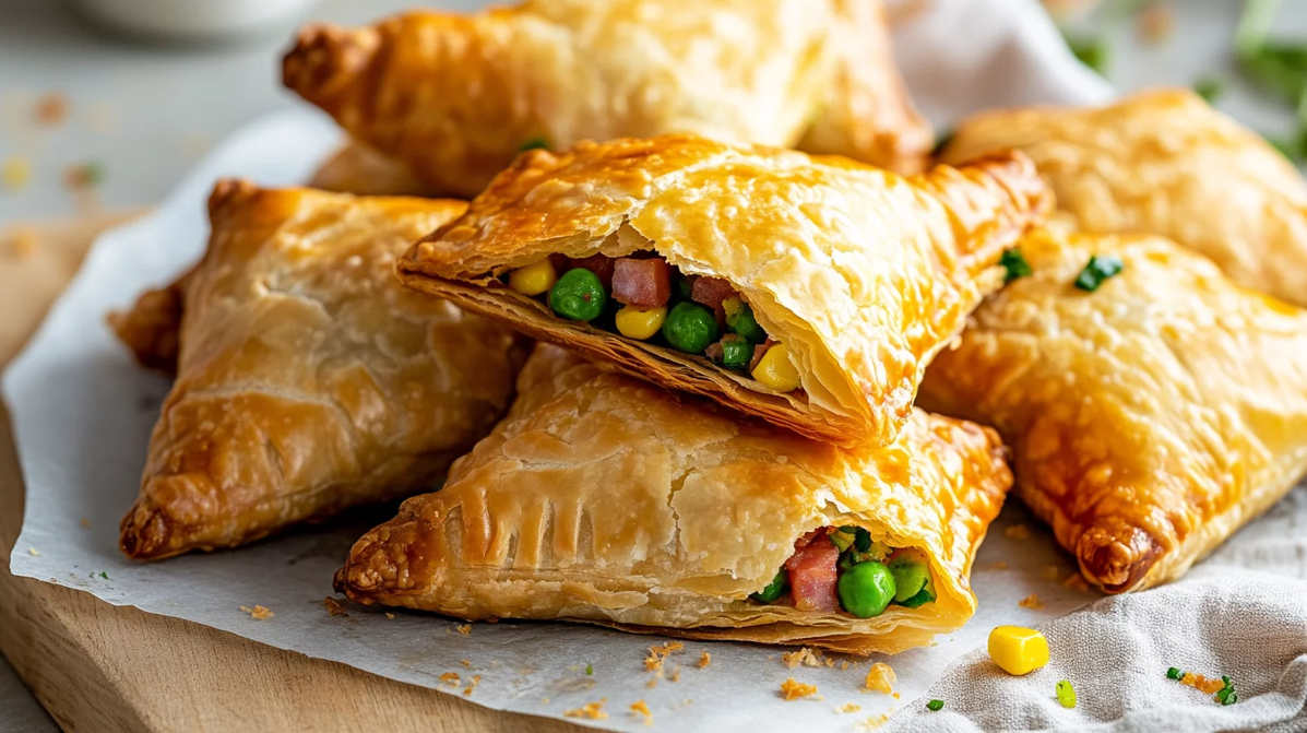 Pikante bladerdeegflap