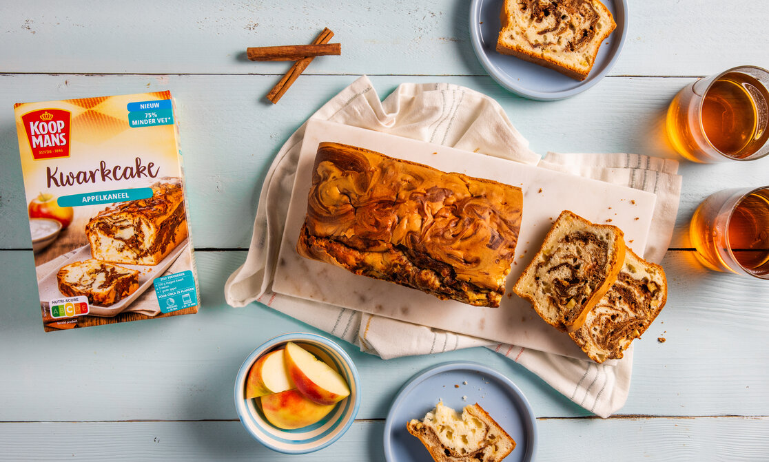 Kwarkcake Appelkaneel