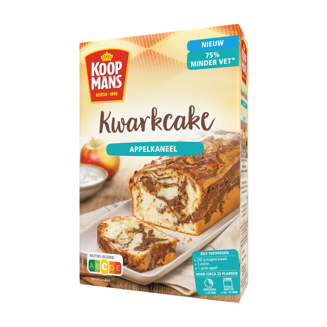 Kwarkcake Appelkaneel